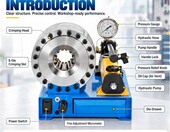 Kemndln FD-51S – hydrauliczna zakuwarka do węży 2000 kN z 8 matrycami 10-30 mm – zdjęcie 5