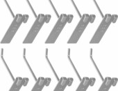 Zlthraustic haki do płyty perforowanej 10 cm – 10 sztuk, metalowe, do sklepu i warsztatu – zdjęcie 1
