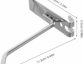 Zlthraustic haki do płyty perforowanej 10 cm – 10 sztuk, metalowe, do sklepu i warsztatu – zdjęcie 2