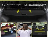 OREALTOOL roleta bagażnika do Hyundai Tucson 2016–2018 – wysuwana osłona przestrzeni ładunkowej, czarna – zdjęcie 5