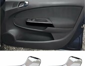 Young Wolf klamki wewnętrzne drzwi, para lewa i prawa – Opel Corsa D, srebrne – zdjęcie 4