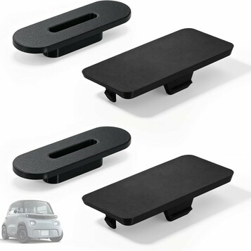BlitzPro osłony zaślepki otworów drzwi do Citroën AMI, Opel Rocks-e i Fiat Topolino – 4 szt., czarne