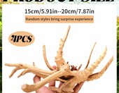 HhBdy korzenie do akwarium 15-20 cm, 4 szt. – naturalne drewno dekoracyjne – zdjęcie 2