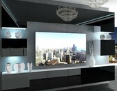 BELINI NEX 3/0/W/B/0/0/PP – czarna meblościanka do salonu z LED, 300 cm – zdjęcie 2