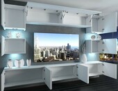 BELINI NEX 3/0/W/B/0/0/PP – czarna meblościanka do salonu z LED, 300 cm – zdjęcie 5