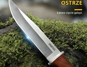 Omesio nóż outdoorowy ze stałym ostrzem 13,8 cm – survival i bushcraft, z pochwą – zdjęcie 2