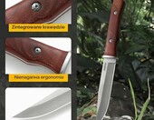 Omesio nóż outdoorowy ze stałym ostrzem 13,8 cm – survival i bushcraft, z pochwą – zdjęcie 5