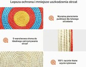 VEVOR tarcza łucznicza ze słomy 50 cm – ręcznie tkany cel do łuku, 5 warstw – zdjęcie 3