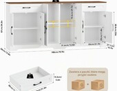 HOCSOK YT-033PB – biały kredens kuchenny 180 cm z blatem roboczym – zdjęcie 3