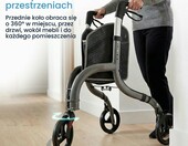EazyMobility Eazy Elite Tri Walker – lekki 3-kołowy chodzik rollator, srebrny – zdjęcie 4