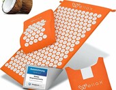 Wellax We001 – mata do akupresury z poduszką, pomarańczowa – zdjęcie 1