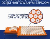 Wellax We001 – mata do akupresury z poduszką, pomarańczowa – zdjęcie 4