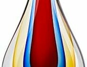 LCCCK – szklana rzeźba artystyczna, ręcznie dmuchane szkło, 23 cm, niebieska – zdjęcie 1