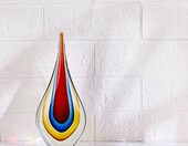 LCCCK – szklana rzeźba artystyczna, ręcznie dmuchane szkło, 23 cm, niebieska – zdjęcie 4