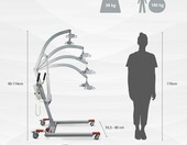 Mobiclinic Fortuna Basic – elektryczny podnośnik pacjenta do 180 kg z uprzężą – zdjęcie 2