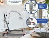 Mobiclinic Fortuna Basic – elektryczny podnośnik pacjenta do 180 kg z uprzężą – zdjęcie 4