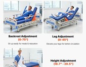 VEVOR YXZ-C3 – elektryczne łóżko rehabilitacyjne 3-funkcyjne z materacem, 250 kg – zdjęcie 2