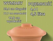 Römertopf Trend 4,5 l – gliniany garnek do pieczenia, terakota – zdjęcie 4