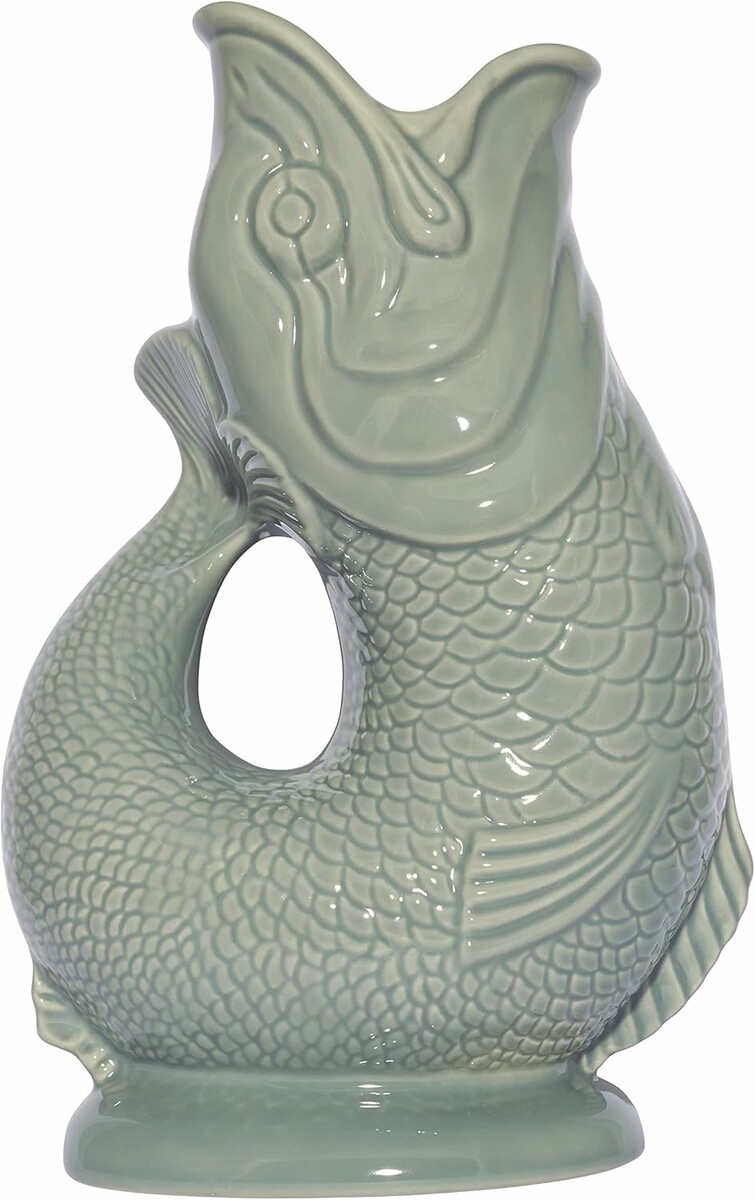 Gluckigluck Original Gluggle Jug – ceramiczny dzbanek-ryba 1,3 l, szałwiowy