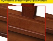 MEEDEN Sztaluga studyjna H z tacą – drewno bukowe, regulowana, orzech włoski – zdjęcie 3