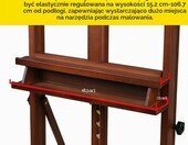 MEEDEN Sztaluga studyjna H z tacą – drewno bukowe, regulowana, orzech włoski – zdjęcie 5