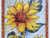 Rainbow Decors Słoneczniki – mural z 5 kafli ceramicznych 15 x 75 cm – zdjęcie 5