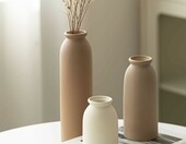 VIVIDFLOW zestaw 3 ceramicznych wazonów 26,6 cm – dekoracja, tony ziemi – zdjęcie 3