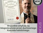 Lunexus Cudowny Medalik – wisiorek maryjny z niebieską emalią, stal, 60 cm – zdjęcie 3