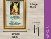 Lunexus obrazek Anioł Stróż 17 x 12 cm – złocona drewniana ramka – zdjęcie 2