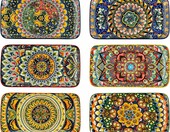 Henten Home – zestaw 6 prostokątnych półmisków ceramicznych 25,5 cm – zdjęcie 1