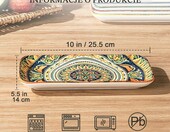 Henten Home – zestaw 6 prostokątnych półmisków ceramicznych 25,5 cm – zdjęcie 2