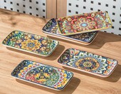 Henten Home – zestaw 6 prostokątnych półmisków ceramicznych 25,5 cm – zdjęcie 3
