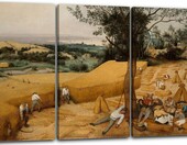 Printed Paintings obraz na płótnie – Bruegel Żniwiarze, 3 części 120x80 cm – zdjęcie 1