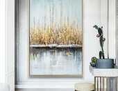 MWMG ręcznie malowany obraz olejny – pejzaż, 150x220 cm – zdjęcie 3