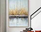 MWMG ręcznie malowany obraz olejny – pejzaż, 150x220 cm – zdjęcie 4