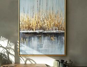 MWMG ręcznie malowany obraz olejny – pejzaż, 150x220 cm – zdjęcie 5