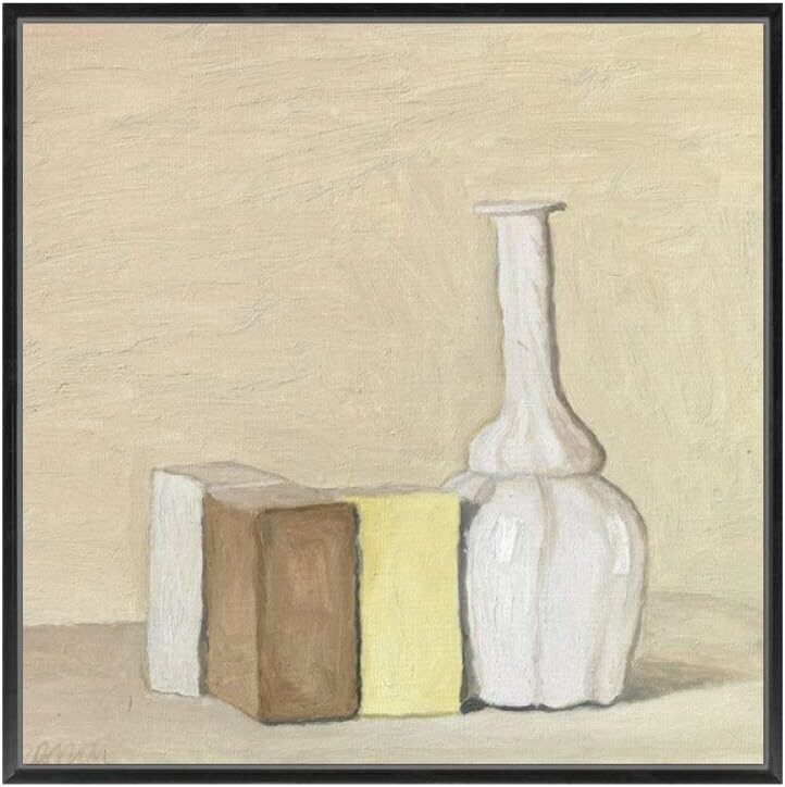YMXCNM obraz olejny martwa natura – biały wazon, ręcznie malowany, 30x30 cm