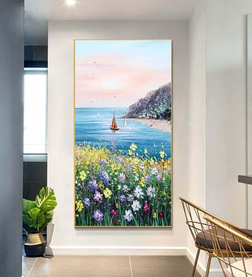 SAAKO ręcznie malowany obraz olejny na płótnie 80 x 100 cm – abstrakcja, bez ramy