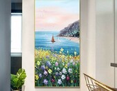 SAAKO ręcznie malowany obraz olejny na płótnie 80 x 100 cm – abstrakcja, bez ramy – zdjęcie 1