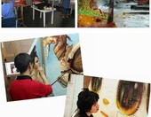 SAAKO ręcznie malowany obraz olejny na płótnie 80 x 100 cm – abstrakcja, bez ramy – zdjęcie 3