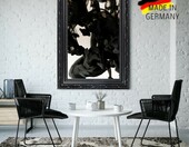 Clamaro Otto rama antyczna 90 x 120 cm – barokowa rama z litego drewna, czarny mat – zdjęcie 2
