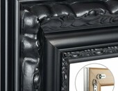 Clamaro Otto rama antyczna 90 x 120 cm – barokowa rama z litego drewna, czarny mat – zdjęcie 4