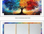 HALFLEMART obraz na płótnie Drzewo życia w ramie, 120 x 50 cm, abstrakcja – zdjęcie 5