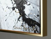 YS Art obraz akrylowy – czarno-biały koń, ręcznie malowany, 140 x 100 cm – zdjęcie 3