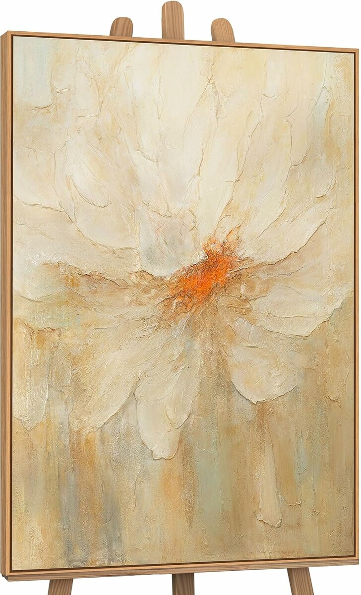 YS Art obraz akrylowy – abstrakcja, ręcznie malowany, 120 x 80 cm, z ramą