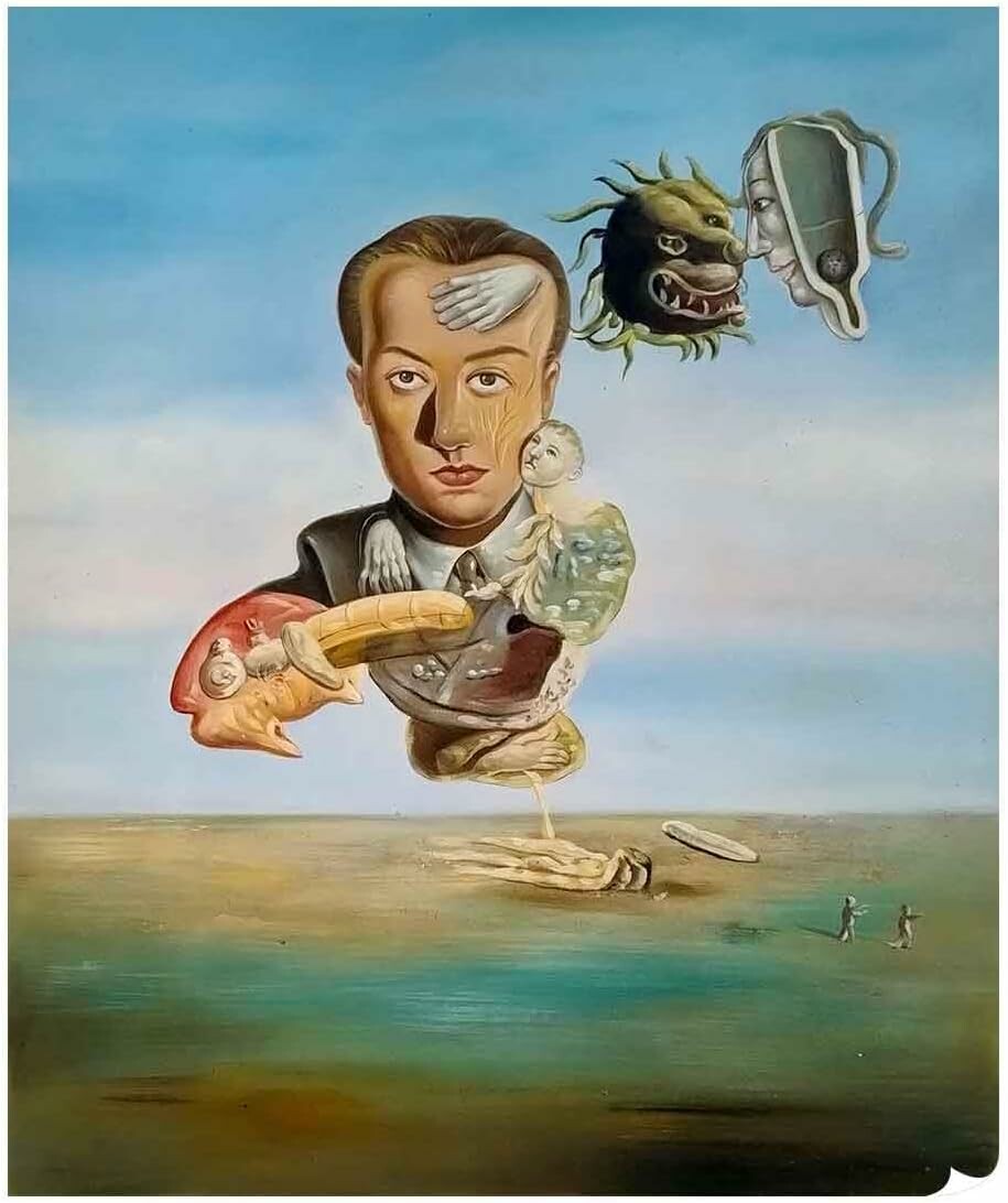 MORANA Portret Paula Éluarda wg Salvadora Dali 50 x 60 cm – ręcznie malowana kopia na płótnie