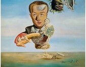 MORANA Portret Paula Éluarda wg Salvadora Dali 50 x 60 cm – ręcznie malowana kopia na płótnie – zdjęcie 5
