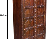 GURU SHOP szafa kolonialna z litego drewna sheesham 180 x 90 cm – model 7, brązowa – zdjęcie 2