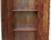 GURU SHOP szafa kolonialna z litego drewna sheesham 180 x 90 cm – model 7, brązowa – zdjęcie 5