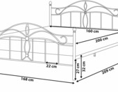 Beliani Antlia – metalowe łóżko retro 160 x 200 cm ze stelażem, czarne – zdjęcie 3
